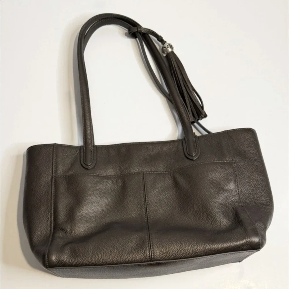 Brighton Pretty Tough Jax Tote Pebble Grain Leather Handbag Capsule Quiet Luxury - Picture 3 of 17